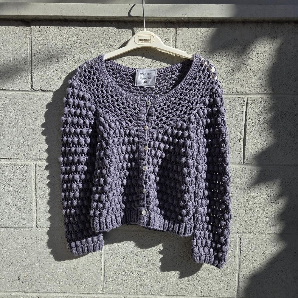 Lavender Knit Cardigan